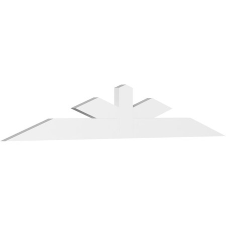 Ekena Millwork Saratoga Architectural Grade PVC Gable Bracket, 96"W x 16"H x 2"D x 6"F, 4/12 Pitch GBP096X16X0206SAR00